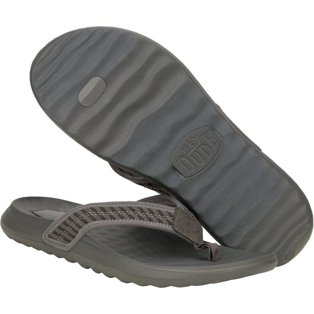 HEYDUDE Myers Flip Nu Prep Sandal Black/Granite Grey