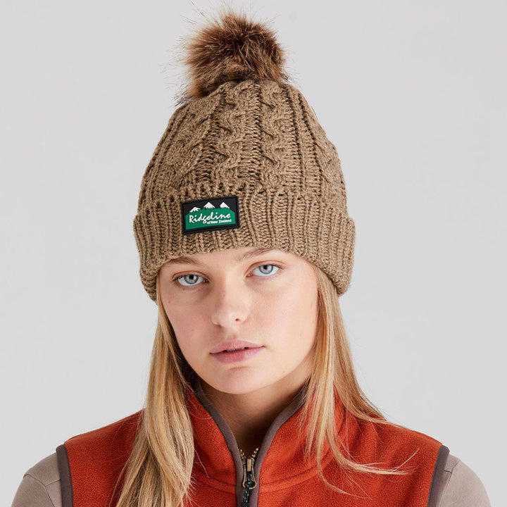 Ridgeline Ridgeline Nordic Fleck Bobble Hat Teak