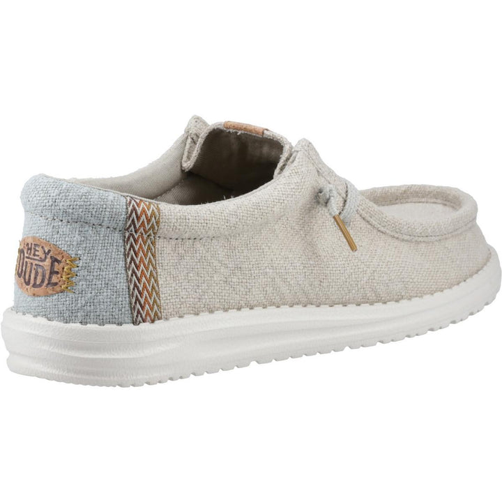 HEYDUDE Wally Jute Shoes Stone Grey/Iceberg Green