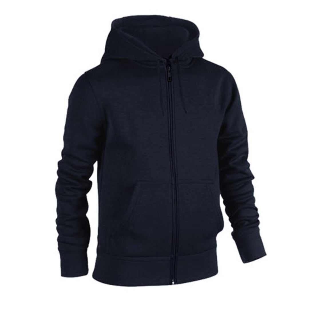 Urban Road Plain Full-Zip Hoodie – 280gsm Fleece Sweatshirt – view 3