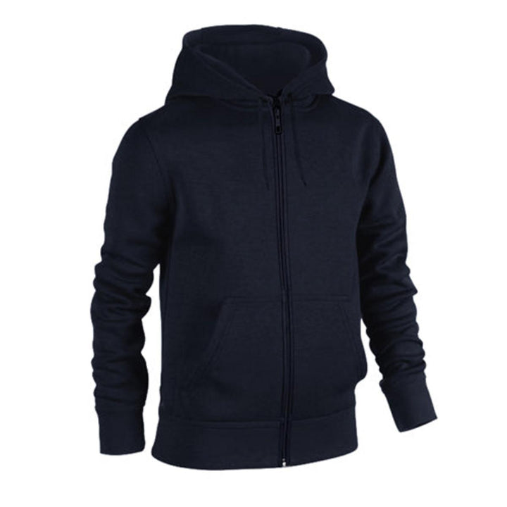 Urban Road Plain Full-Zip Hoodie – 280gsm Fleece Sweatshirt – view 3