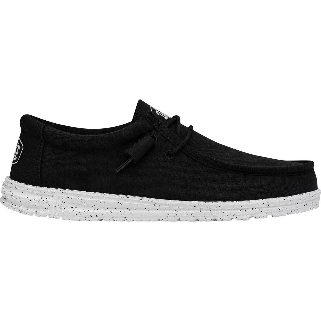 HEYDUDE Wally Slub Canvas Shoe Black