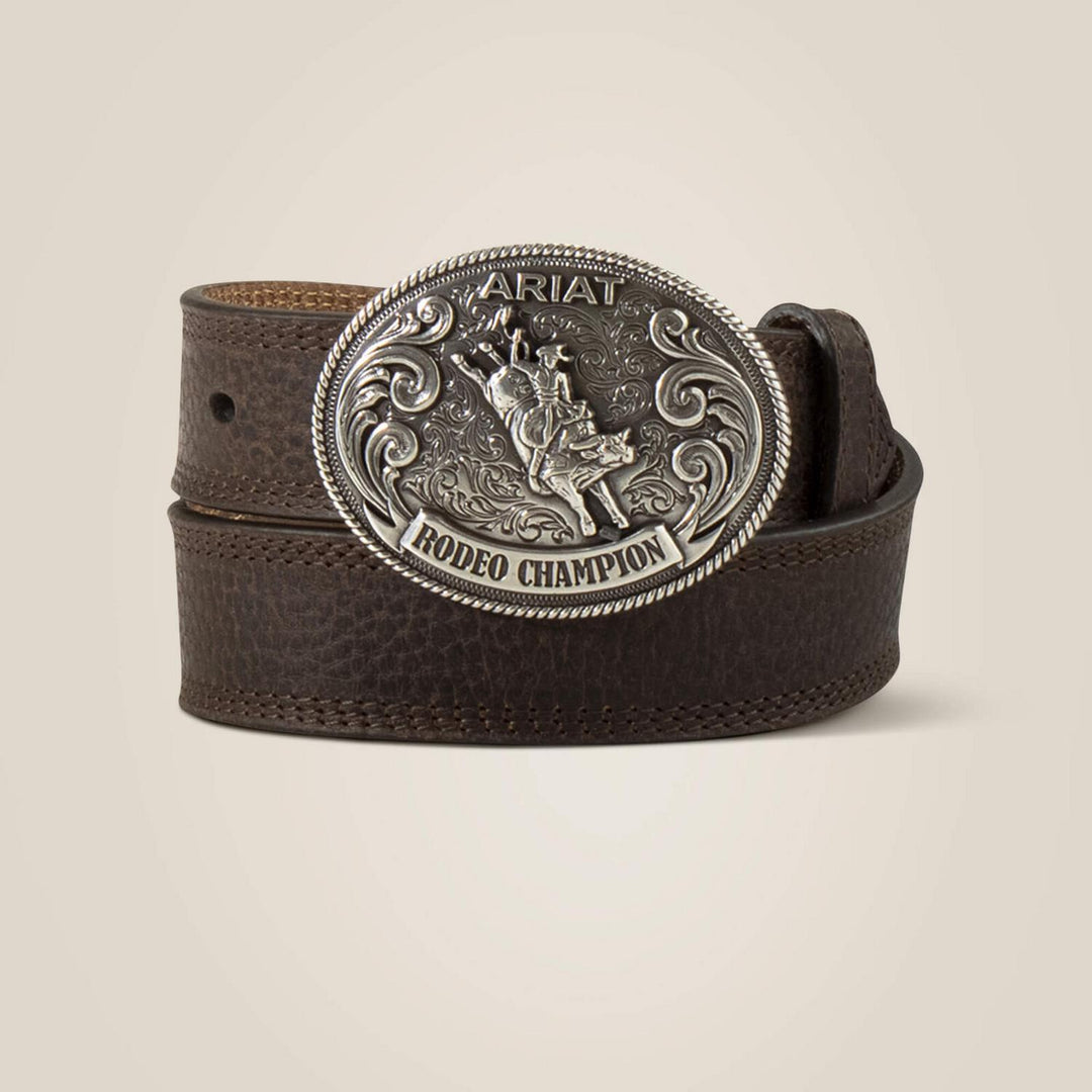 Ariat M F Boys Rodeo Champ Buckle Belt Drk