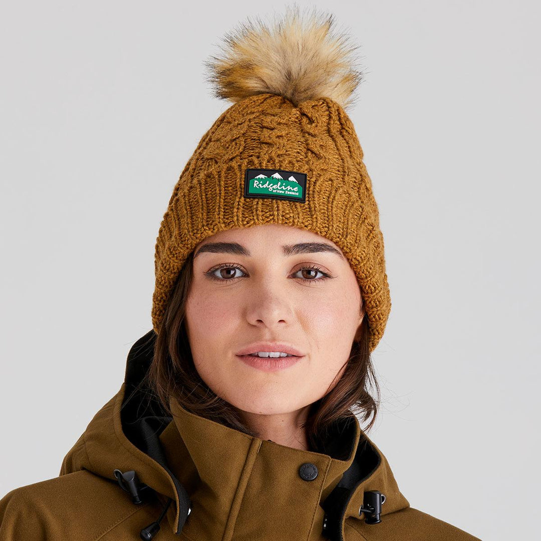 Ridgeline Ridgeline Nordic Fleck Bobble Hat Teak