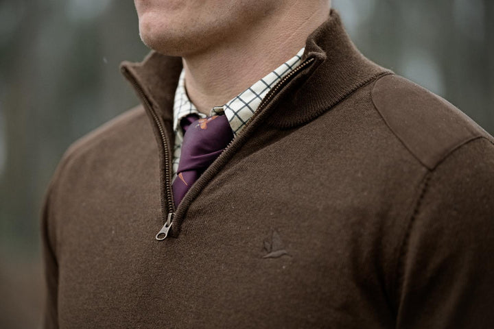 Pine Half Zip Sweater Dark Brown – view 3