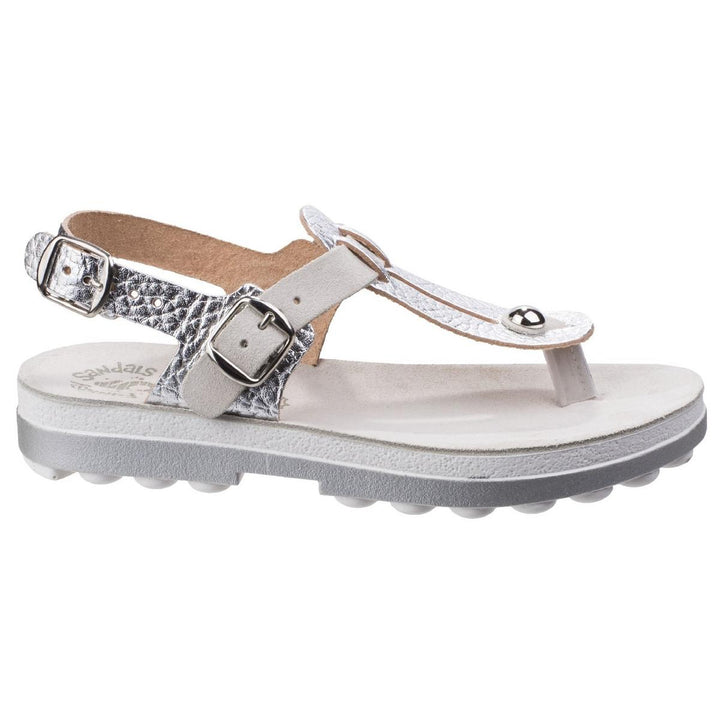 Fantasy Marlena Buckle Up Sandal Silver Grey