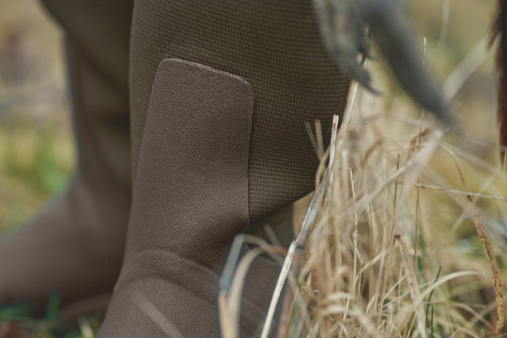 Harkila Forester Textile Rubber Boot in Willow Green/Deep Brown - Rubber Boots