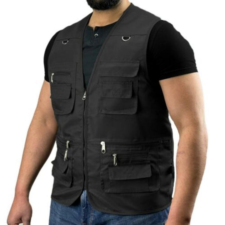 JBC Multi Pocket Utility Vest Black