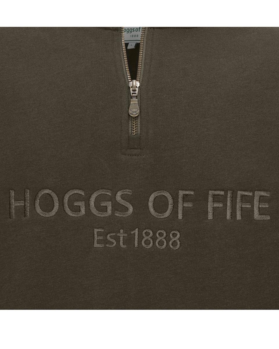 Hoggs of Fife Galloway 1888 Plain 1/4 Zip Sweatshirt - Fores – view 3