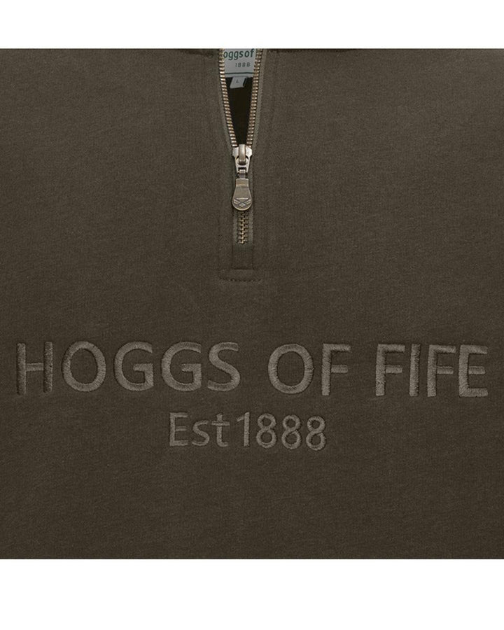 Hoggs of Fife Galloway 1888 Plain 1/4 Zip Sweatshirt - Fores – view 3