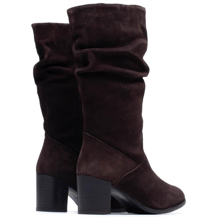 Cosima Ruched Boot Chocolate
