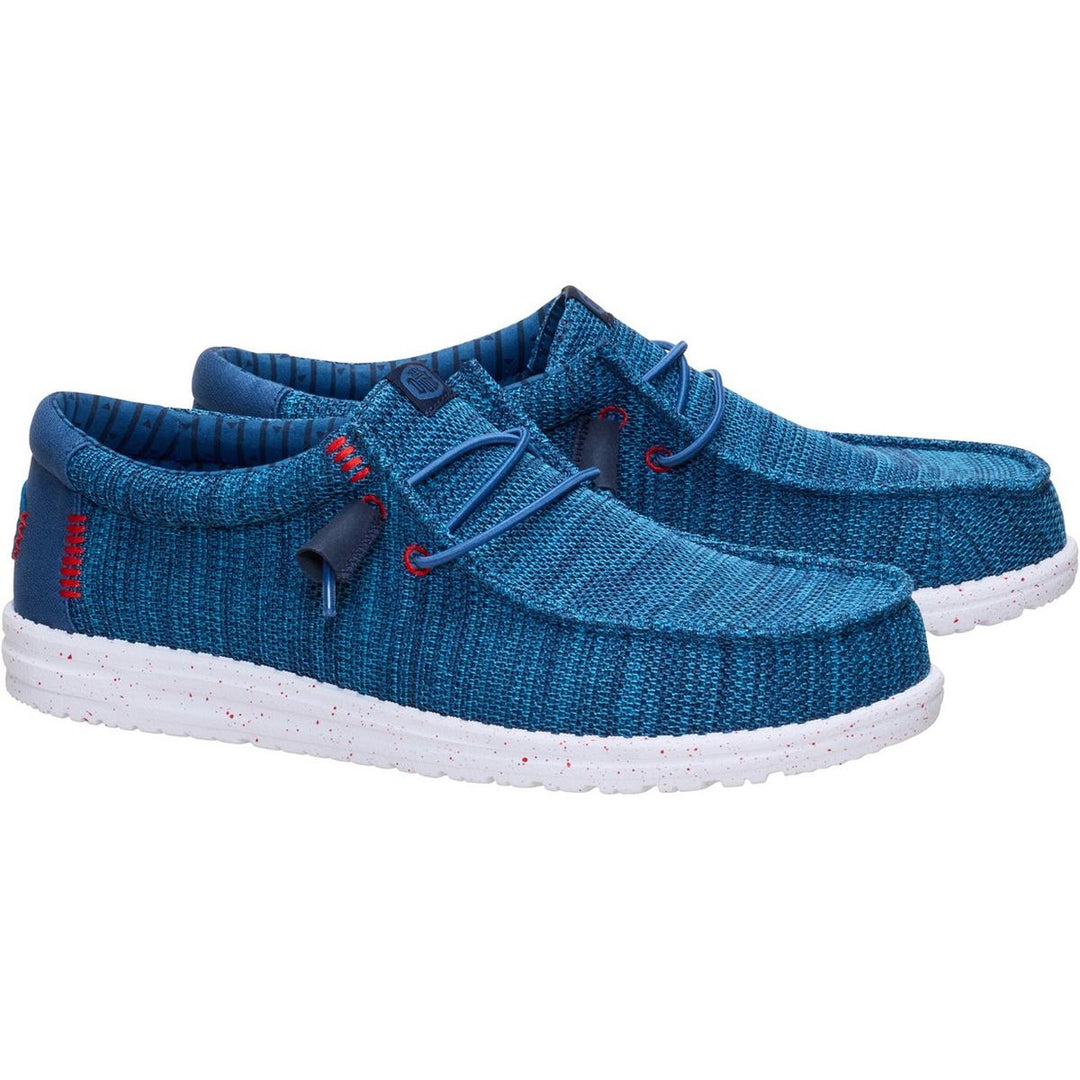 HEYDUDE Wally Stretch Sox Slip on Shoe Ensign Blue/Multi