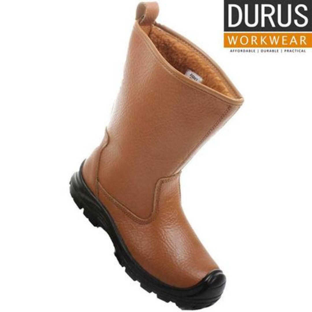 Game Durus Workwear Steel Toe Cap Fur Lined Rigger Boot SBU01 - and protective midsole, Leather upper triple stitched for extra strength
