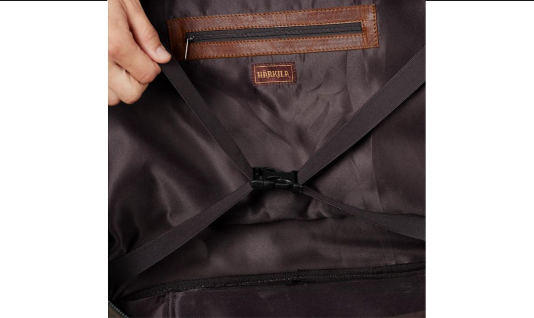 Härkila Weekend Bag 30L Canvas & Leather Duffel, Warm Olive