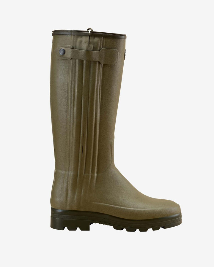 Le Chameau Men's Chasseur Neoprene Lined Wellington Boot - Iconic Green/Black