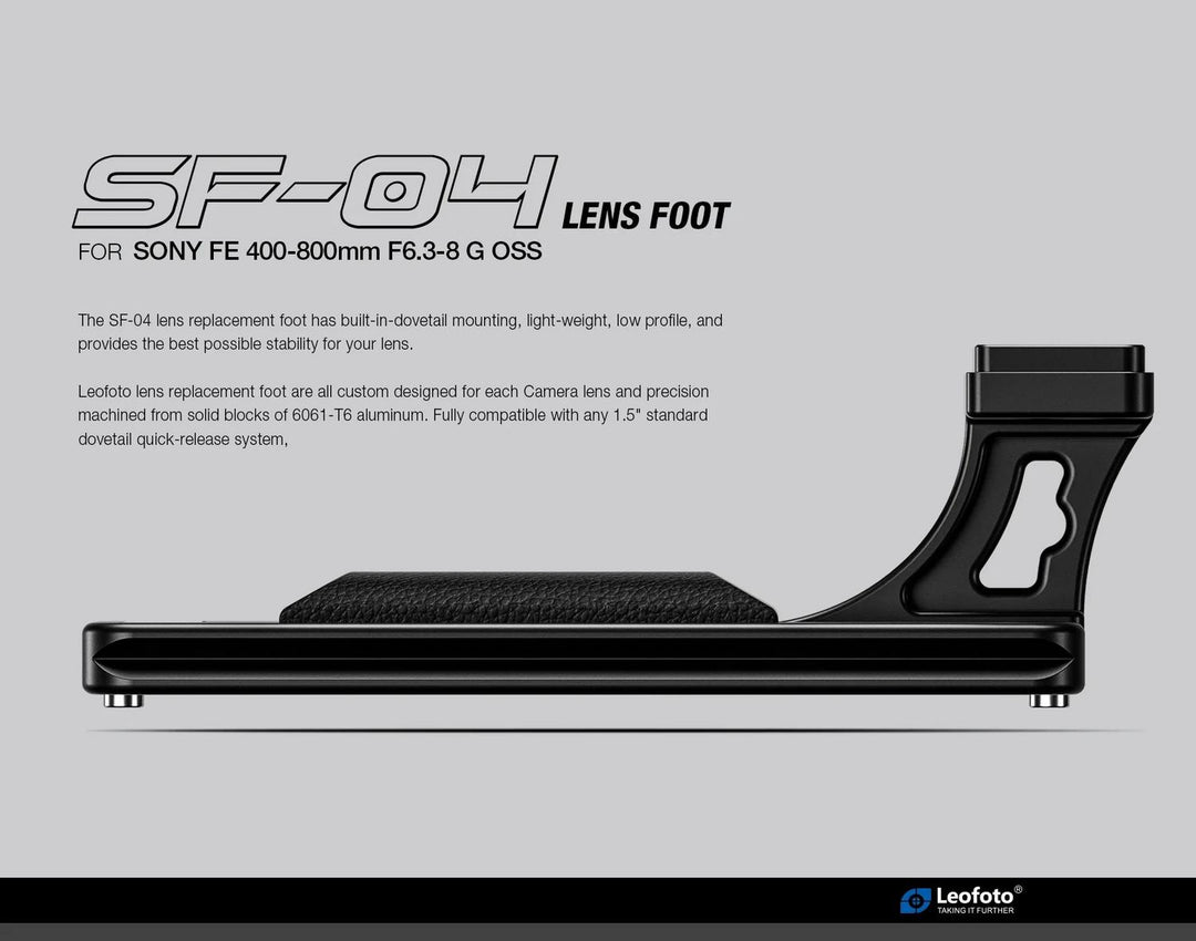 Leofoto SF-04 Arca-Swiss Lens Foot for Sony FE 400-800mm