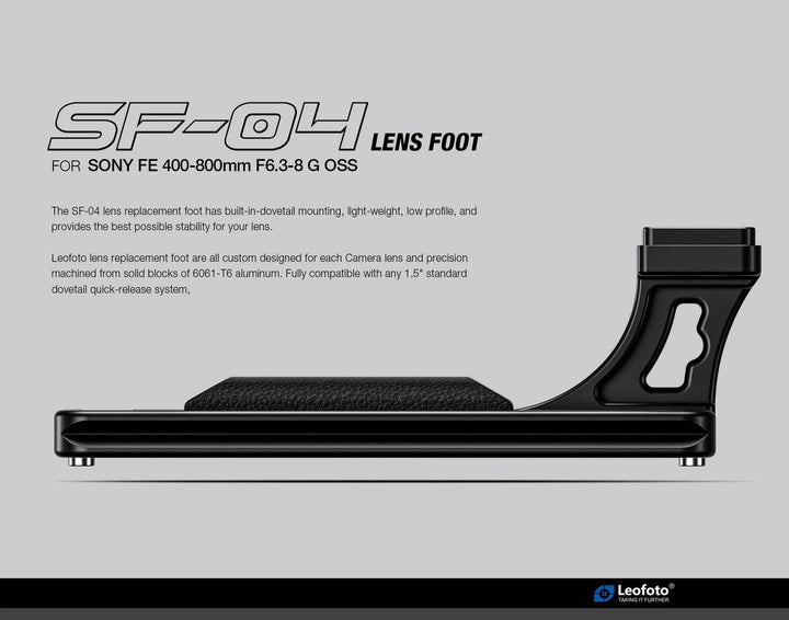 Leofoto SF-04 Arca-Swiss Lens Foot for Sony FE 400-800mm
