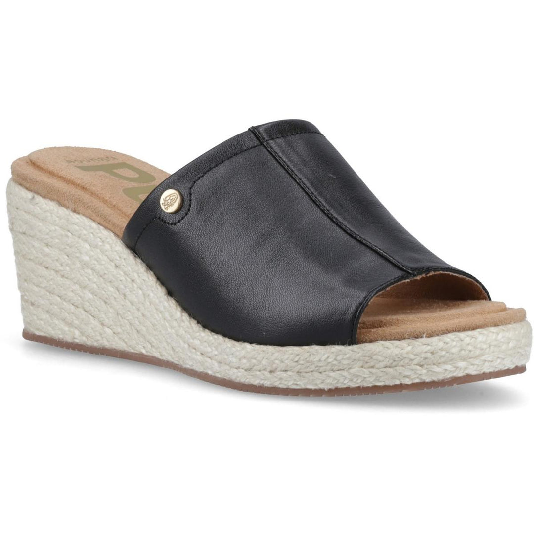 Willow Rattan Slide Black