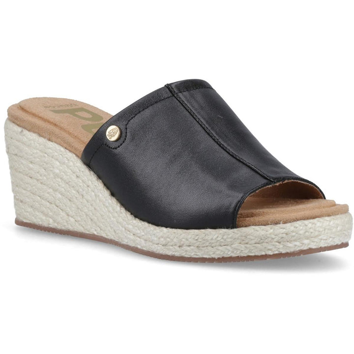 Willow Rattan Slide Black