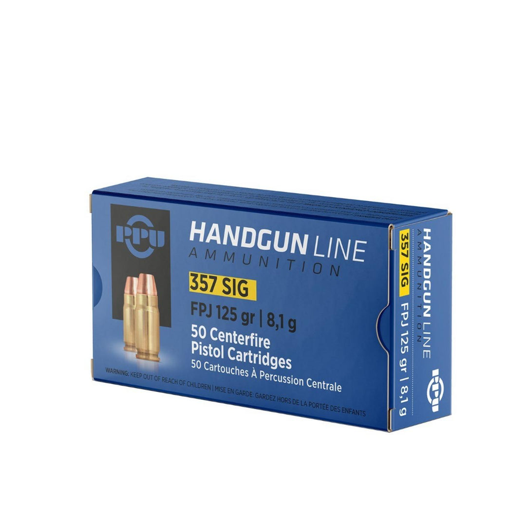 PPU Prvi Partizan .357 SIG 125gr FMJ Handgun Ammo, 50 Rounds