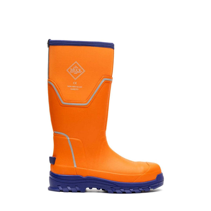 Muck Boots Grit S5 Safety Wellington Orange/Blue
