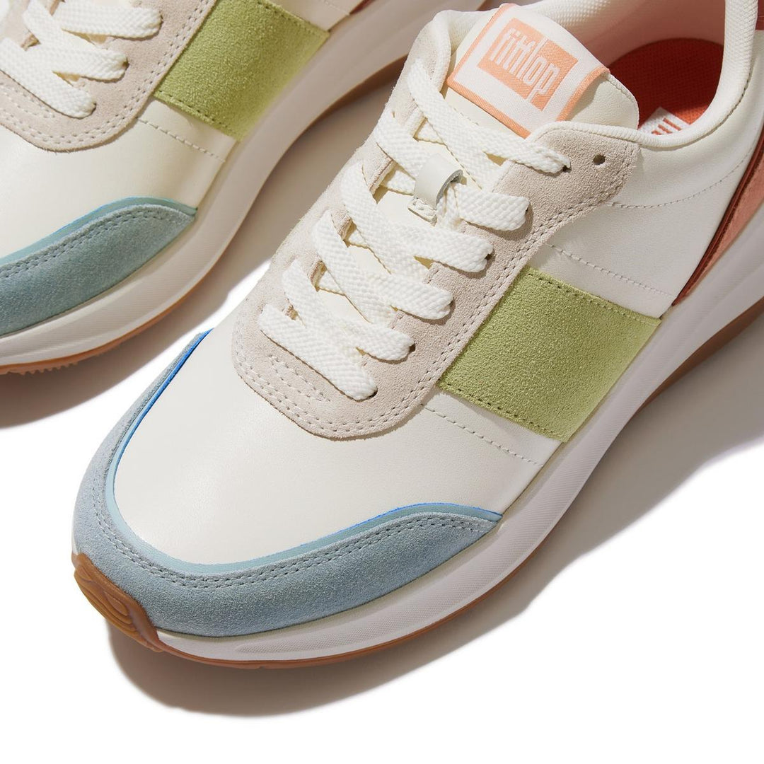 Fitflop F-Mode Flow Suede-Mix Flatform Sneakers Apricot Mix