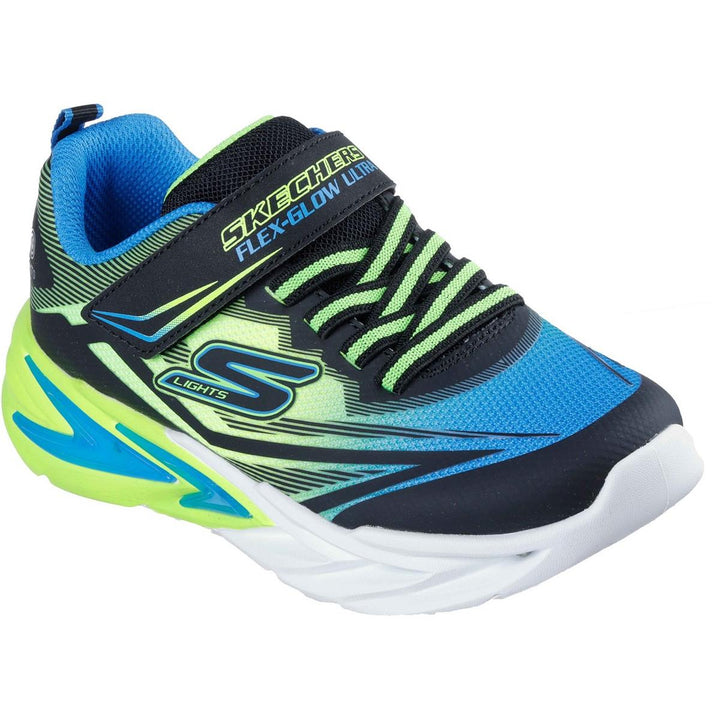 Skechers Flex-Glow Ultra Trainer Black/Blue/Lime