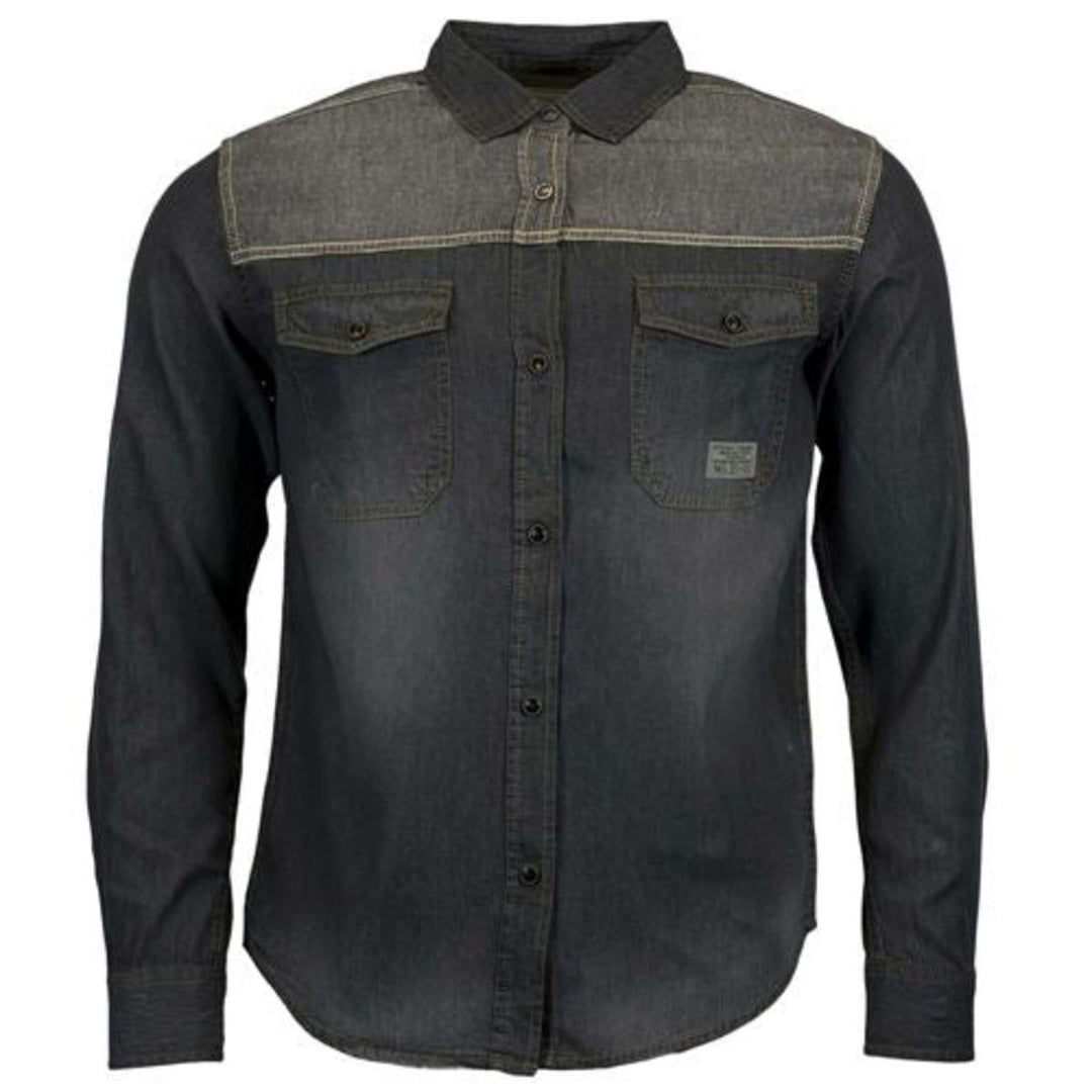 ek Wholesale Mens Jack South Long Sleeved Contrast Denim Shi – view 3