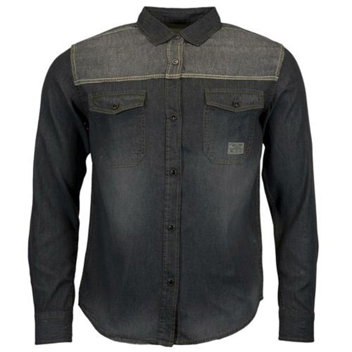 ek Wholesale Mens Jack South Long Sleeved Contrast Denim Shi – view 3