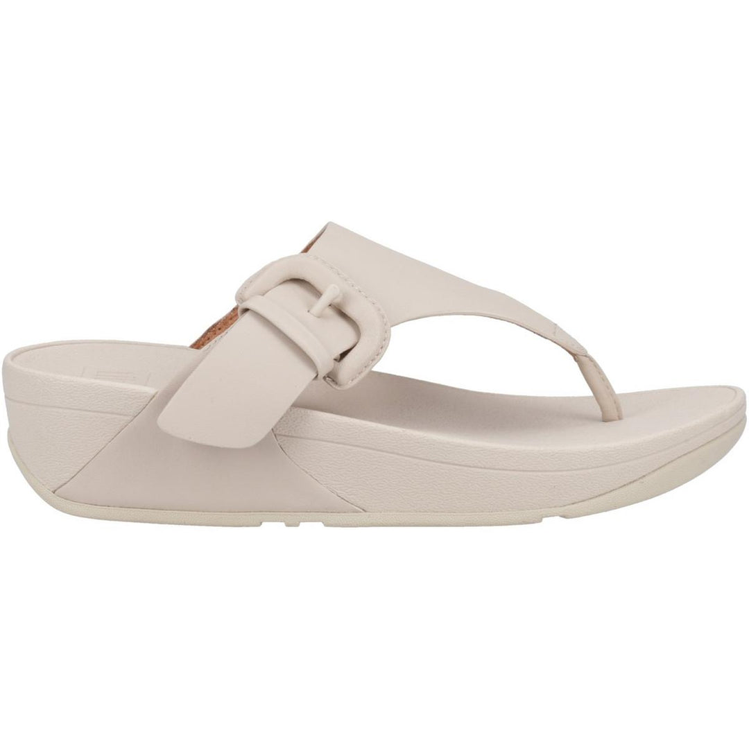 Fitflop Lulu Buckle Toe Post Sandals Stone