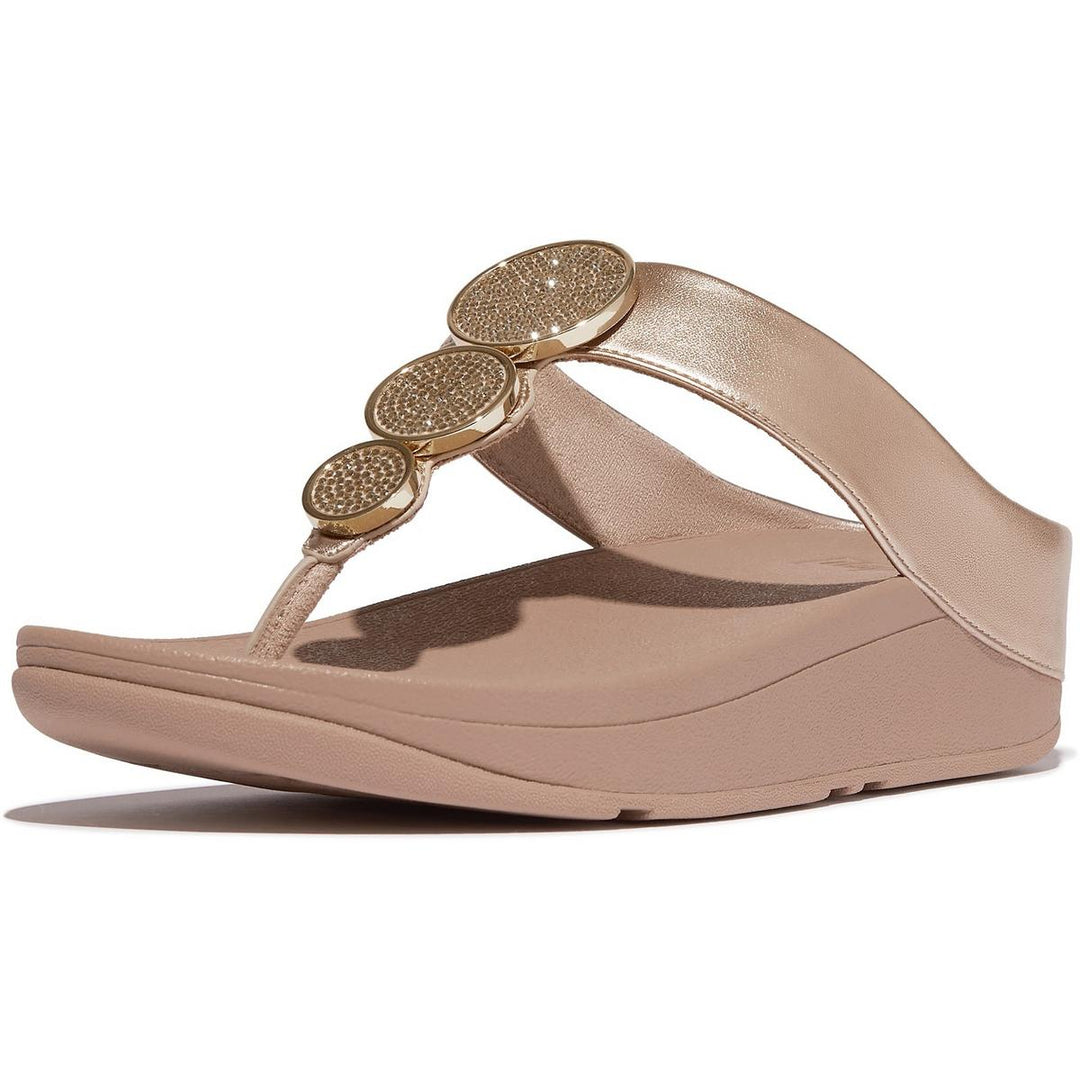 Fitflop Halo Toe Post Sandals Metallic Beige