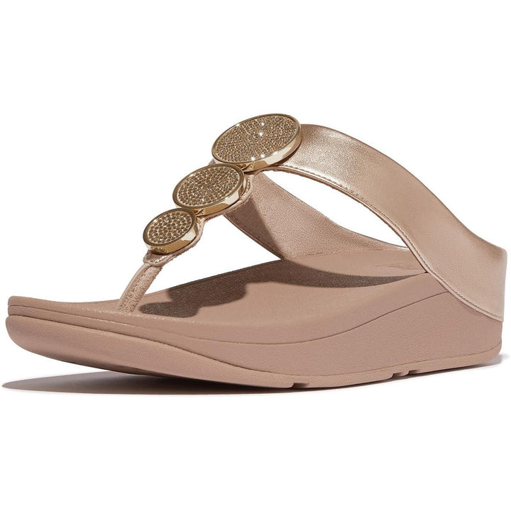 Fitflop Halo Toe Post Sandals Metallic Beige