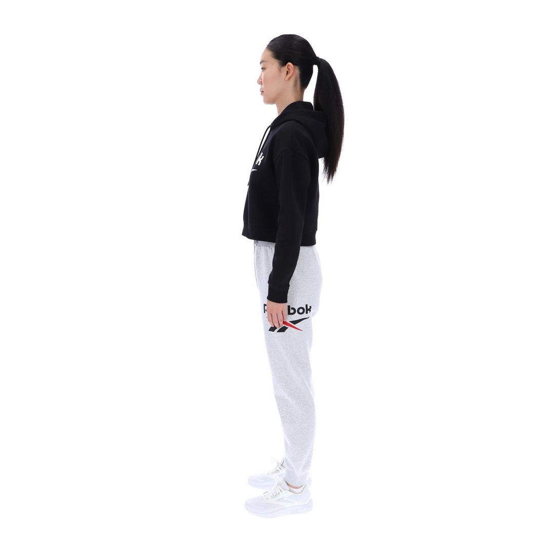AVERY 2 COL OVERSIZED CROPPED HOODY BLACK