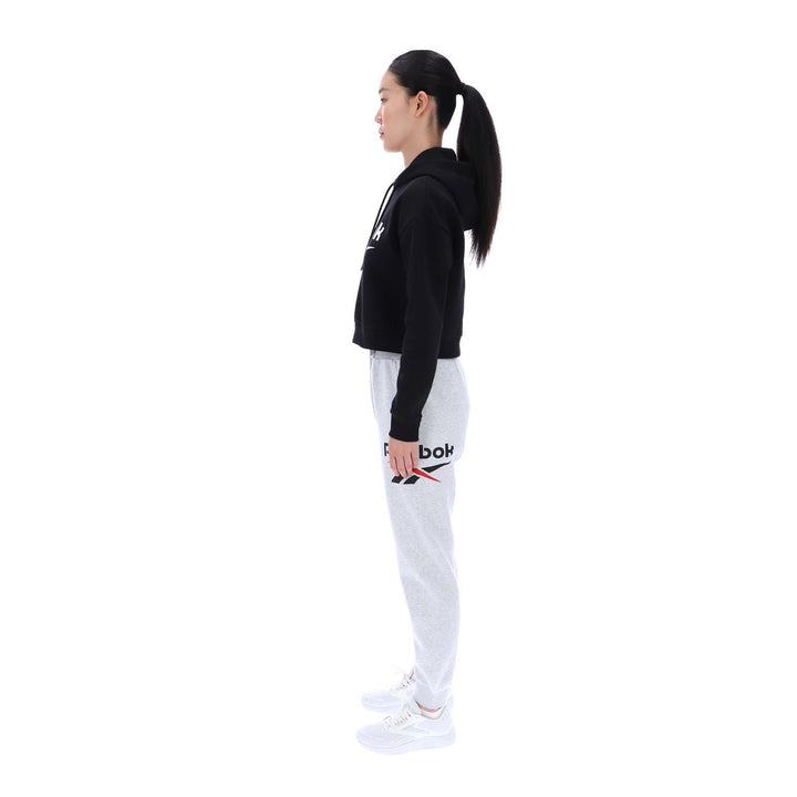 AVERY 2 COL OVERSIZED CROPPED HOODY BLACK