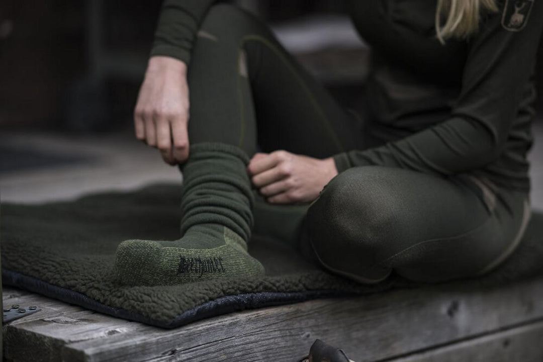 Deerhunter Wool Socks Deluxe - long - Grape leaf