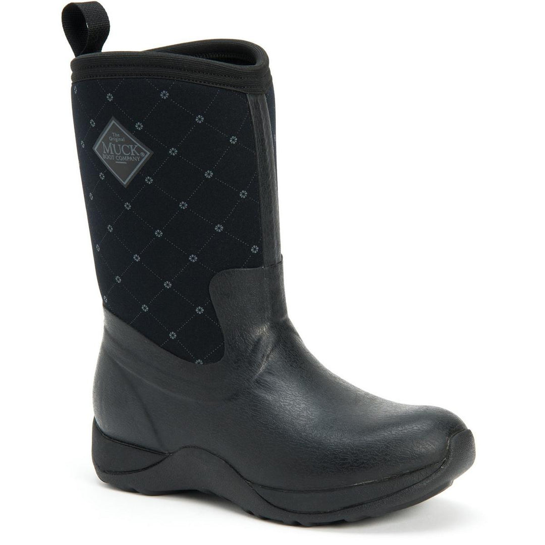 Muck Boots Arctic Weekend Pull On Wellington Boot Black Quil