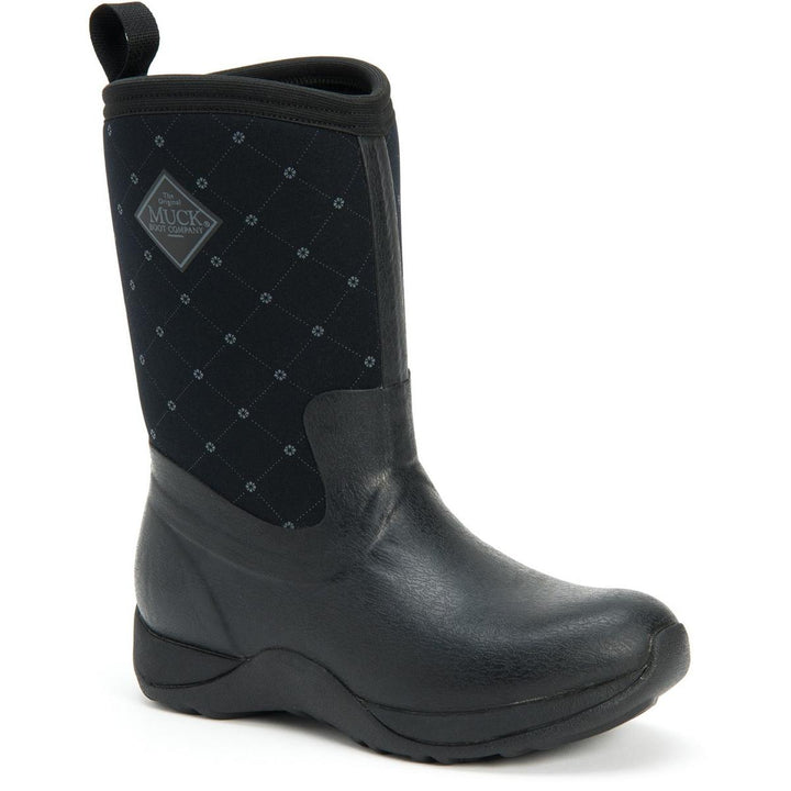 Muck Boots Arctic Weekend Pull On Wellington Boot Black Quil
