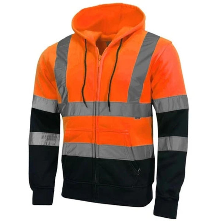 Kapton Hi Vis HV311 'Kapton' Zip Hoodie - Orange/Navy