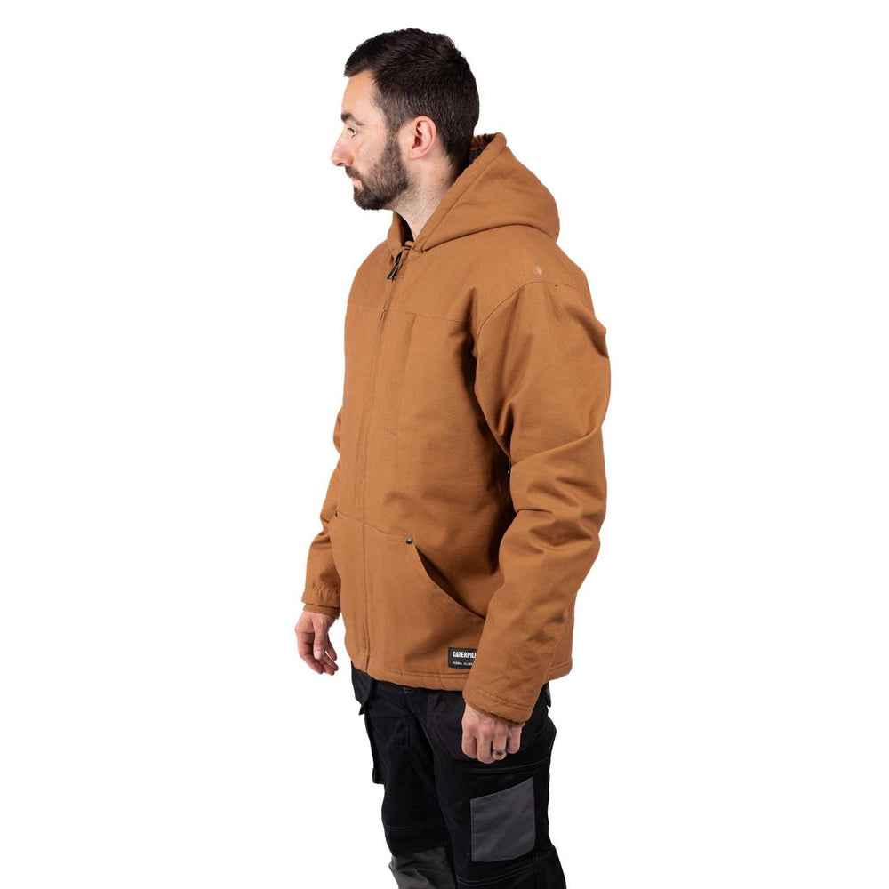 Caterpillar Hooded Sherpa Lined Jacket – view 2