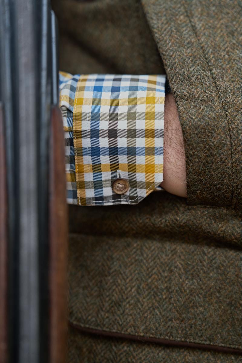 Harkila Kenmore waistcoat Forest green/Herringbone