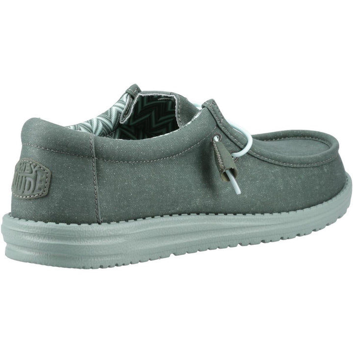 HEYDUDE Wally Canvas Shoe Duck Green/Iceberg