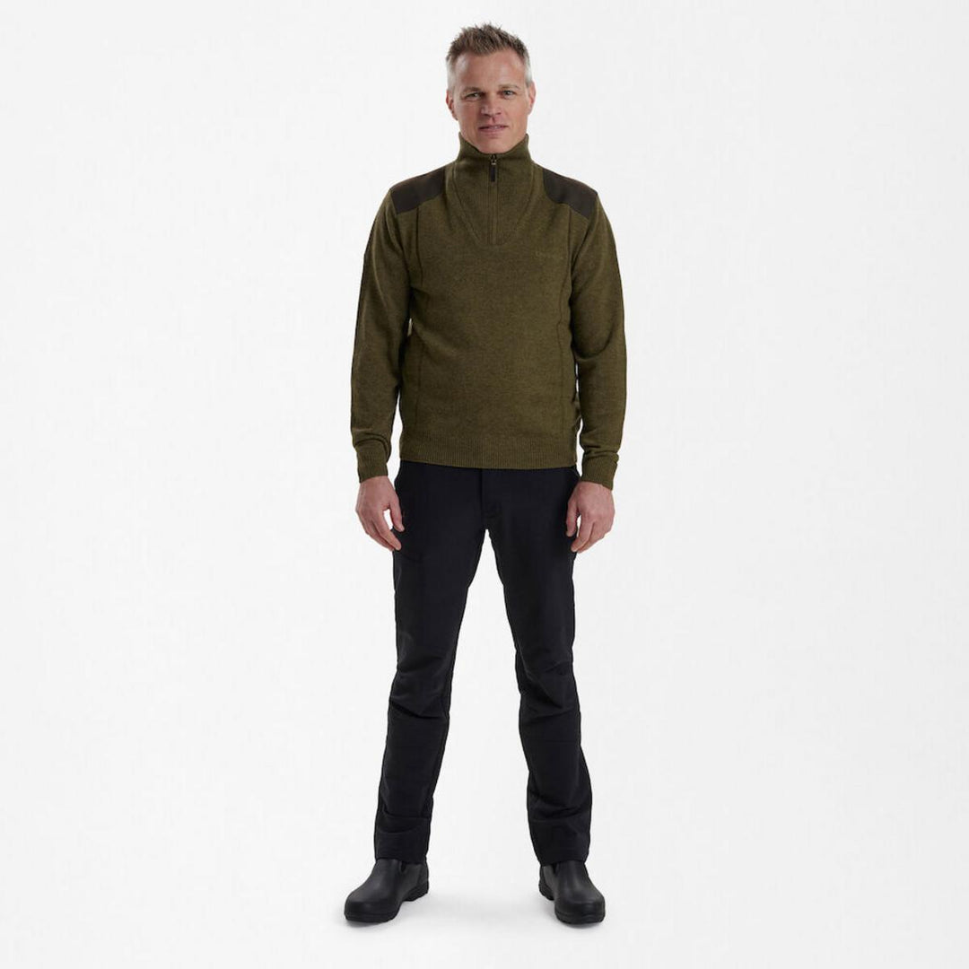 Deerhunter Sheffield Knit w. Zip-neck Cypress