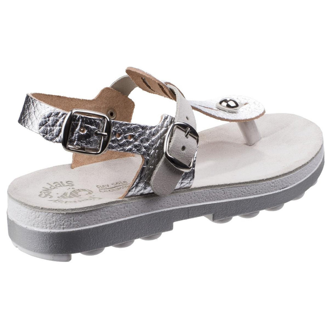 Fantasy Marlena Buckle Up Sandal Silver Grey