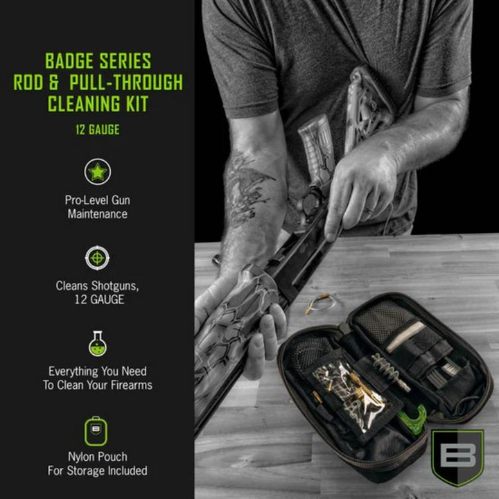 Breakthrough Clean Badge Series Rod & Pull-Through Kit 12 Gauge