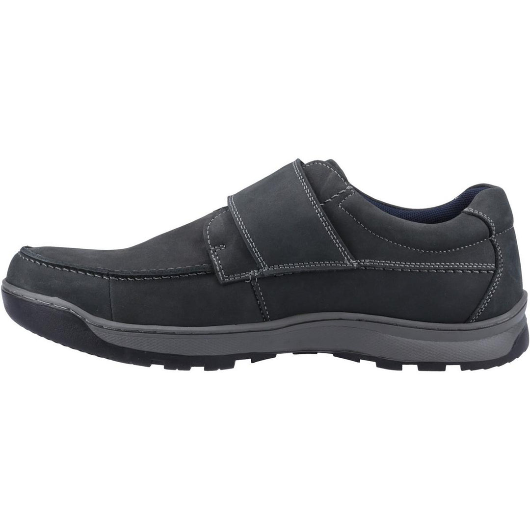 Hush Puppies Casper Touch Fastening Shoes Navy Nubuck – view 4