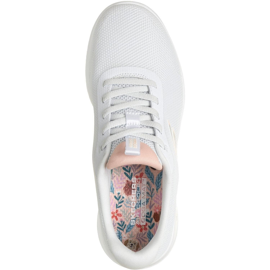 GO WALK JOY RINA White Textile/Coral Trim