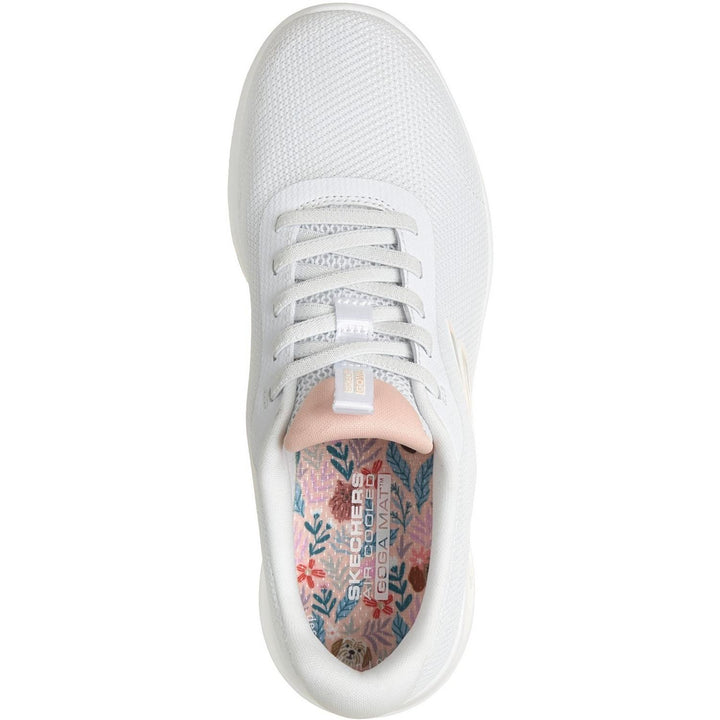 GO WALK JOY RINA White Textile/Coral Trim