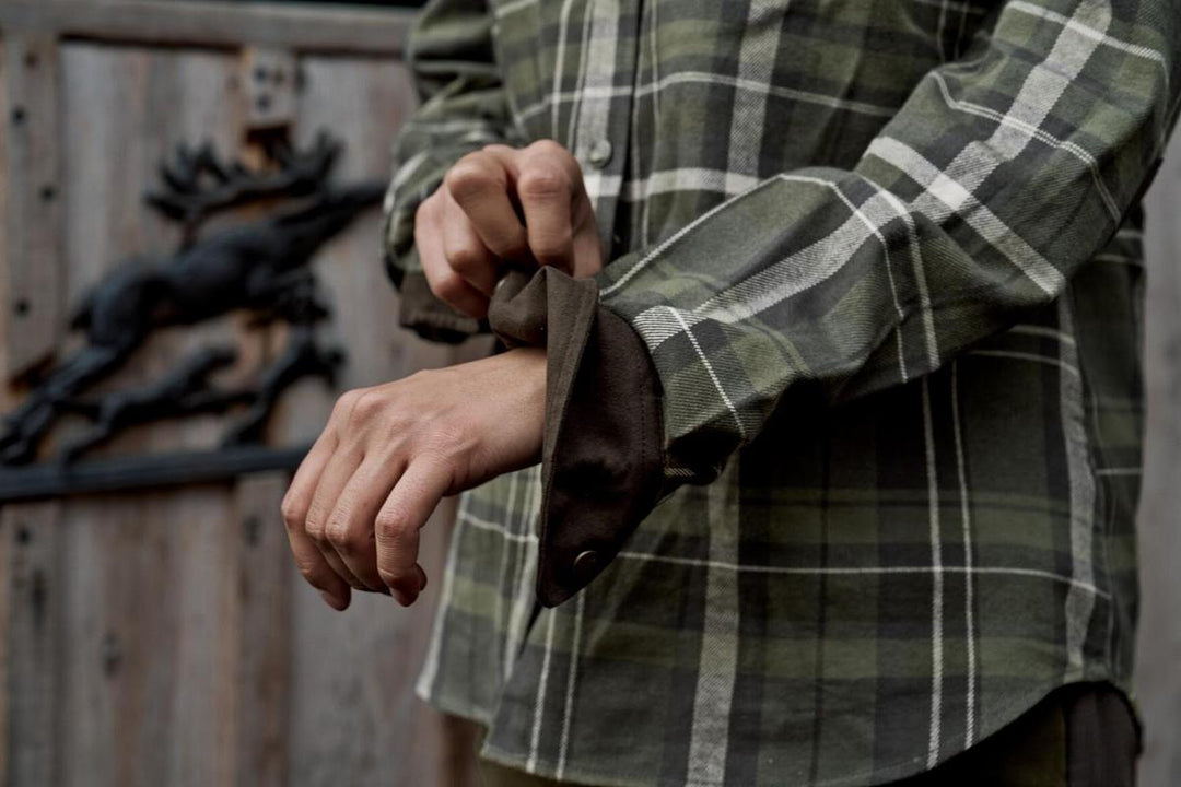 Harkila Pajala L/S shirt W Olive check