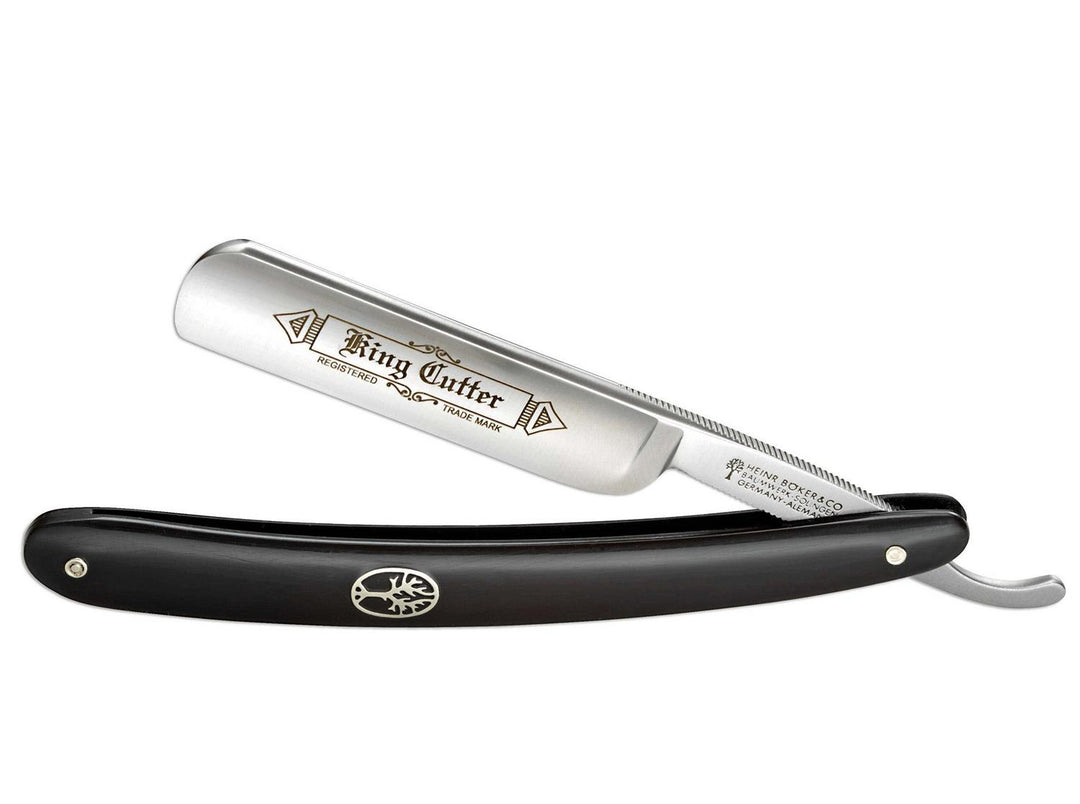 Böker King Cutter Black Straight Razor 5/8"