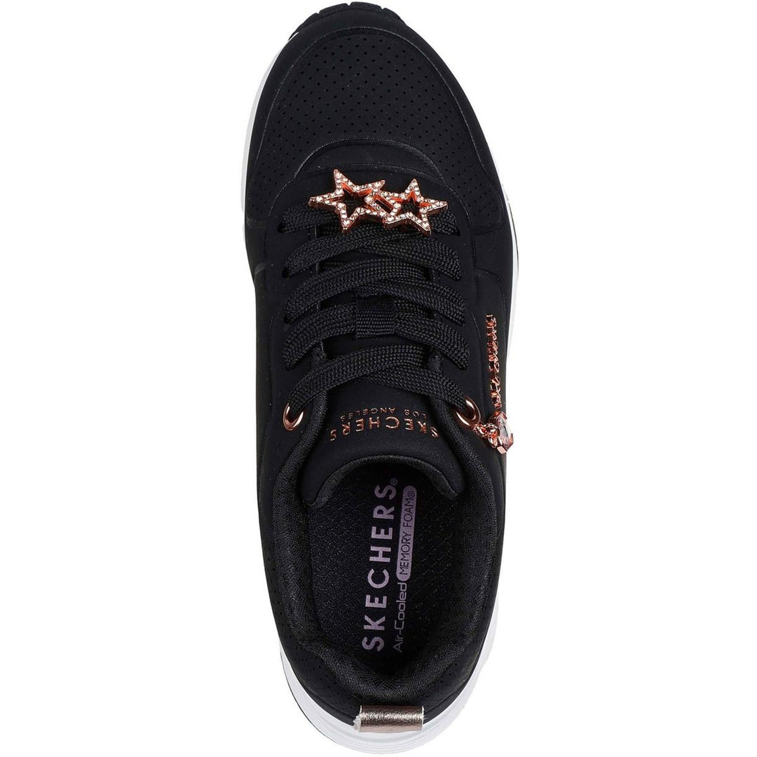 Skechers Uno Gen1 Trendy Jewels Trainer Black/Rose